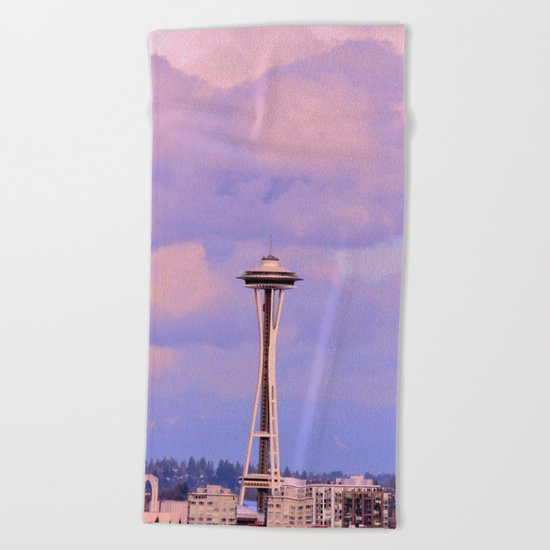 Seattle Space Needle Beach Towel