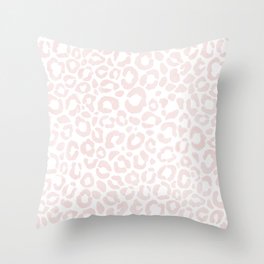 Blush Watercolour Leopard Throw Pillow