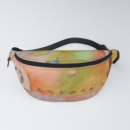 Outer World Fanny Pack | Collage, Abstract, Painting 