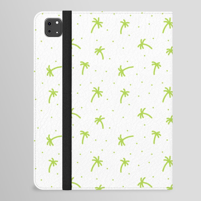 Apple Green Doodle Palm Tree Pattern iPad Folio Case