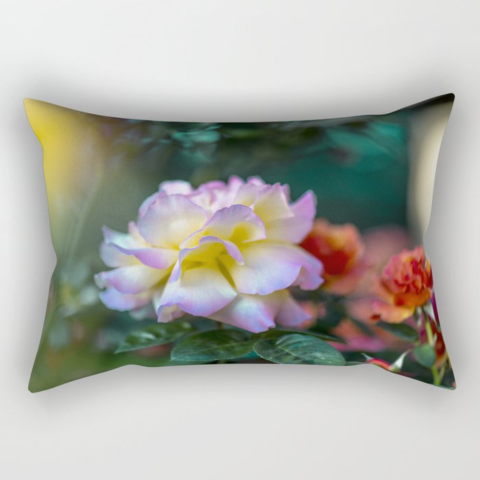 Roses Glow Lightly Rectangular Pillow