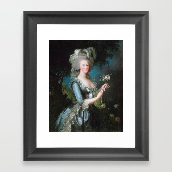 Marie Antoinette with the Rose, Elisabeth Vigee Le Brun, 1783 Framed Art Print