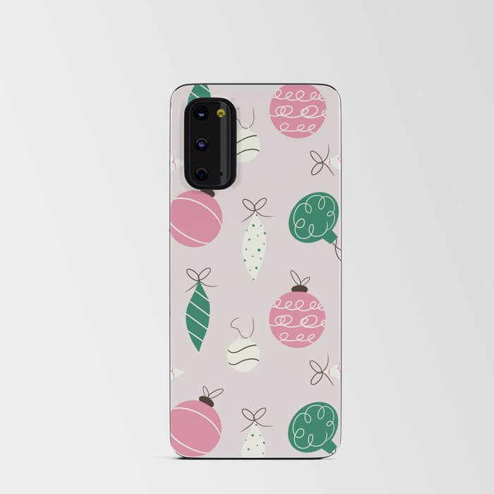 Christmas Ornaments Pink Android Card Case