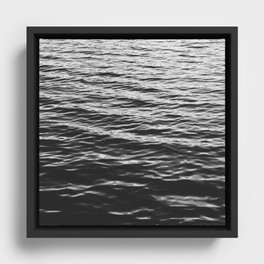 Grain over calm water Framed Canvas