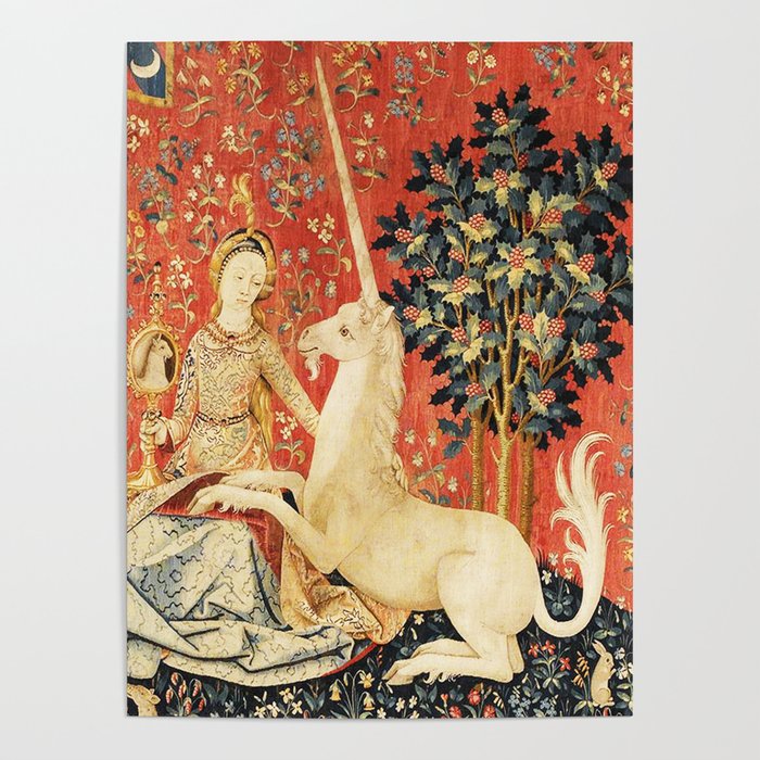 Medieval Unicorn artwork Poster