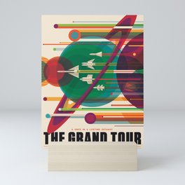 NASA Retro Space Travel Poster The Grand Tour Mini Art Print