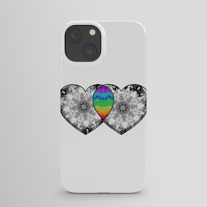 You Color My World - Colorful Love Heart Art iPhone Case