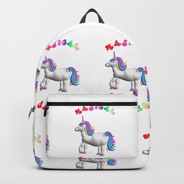 Fat Unicorn - Magical Cankles Backpack | Pastelblue, Fat, Digital, Comic, Rainbowcolors, Magical, Magicalunicorn, Funny, Yellow, Fatunicorn 