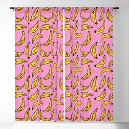 Banana Pink Yellow Pattern Blackout Curtain