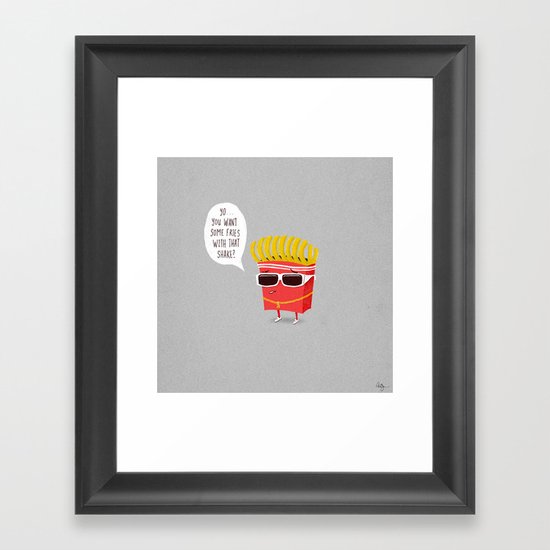 Douche Fries Framed Art Print