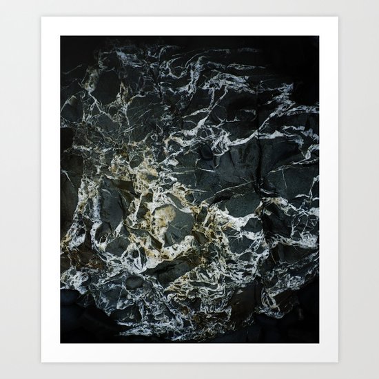 BLACK MARBLE Art Print