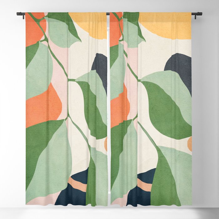 Colorful Branching Out 24 Blackout Curtain