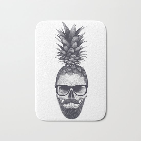 Tropical skull Bath Mat