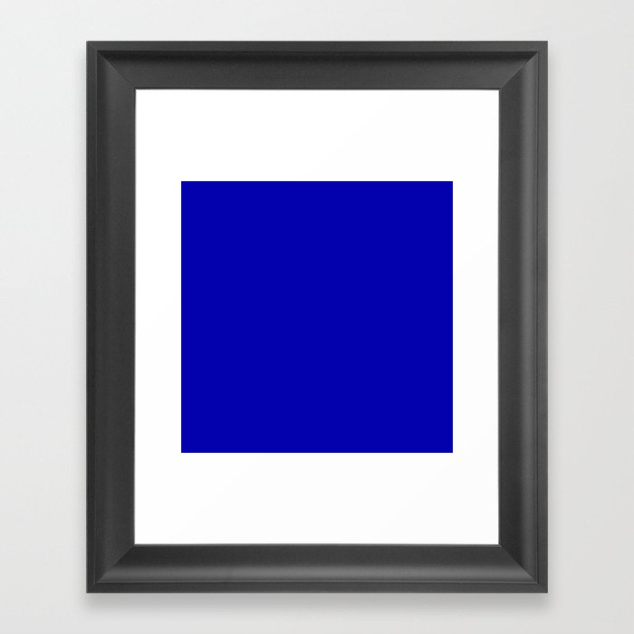 Monochrom 3 blue Framed Art Print