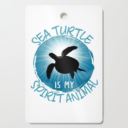 Sea Turtle is my Spirit Animal Funny Sea Animals Cutting Board