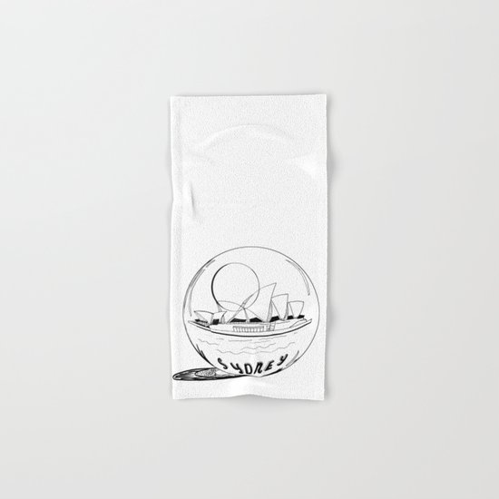 Sydney in a glass globe Hand & Bath Towel