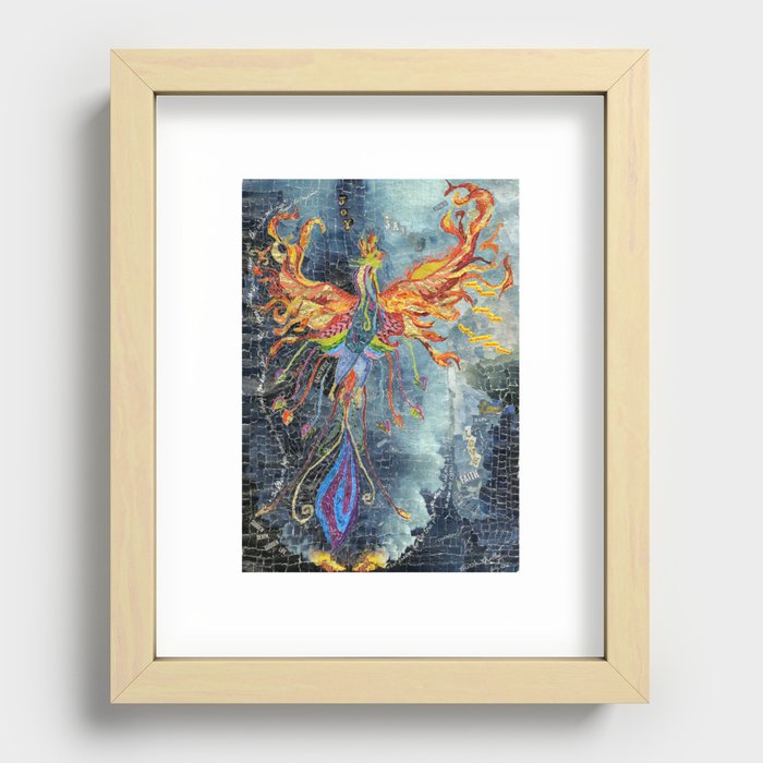The Phoenix Rising From the Ashes Recessed Framed Print