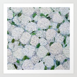Annabelle Hydrangea Garden Art Print