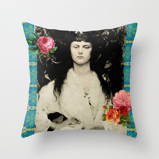 Alice Collage Throw Pillow