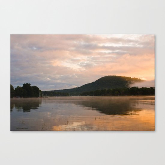 First Light (Sunrise on Lake George) Canvas Print