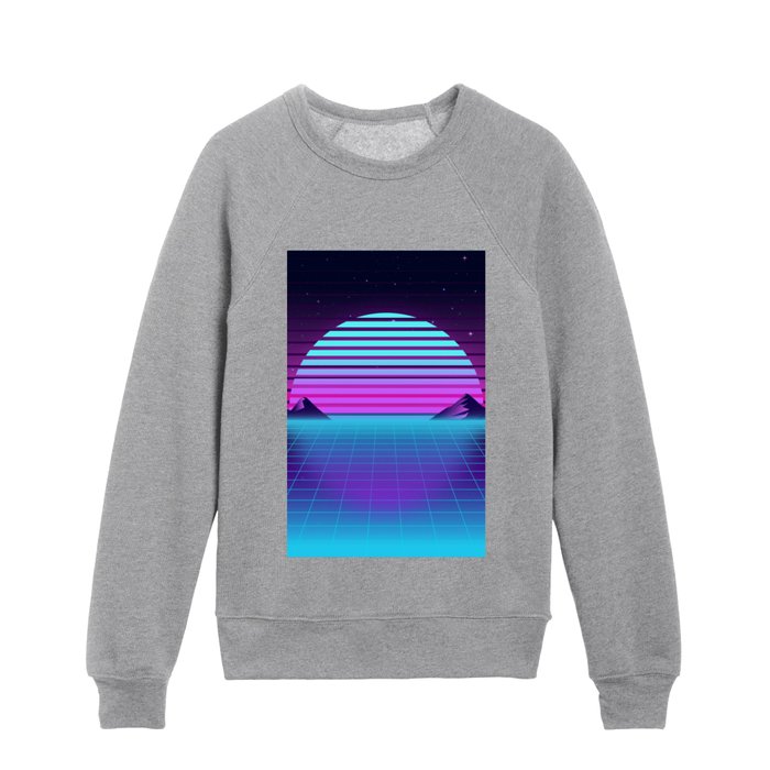 Exquisite Sunset Synth Kids Crewneck