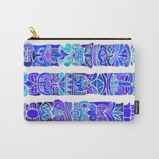 Tiki Totems – Indigo Palette Carry-All Pouch