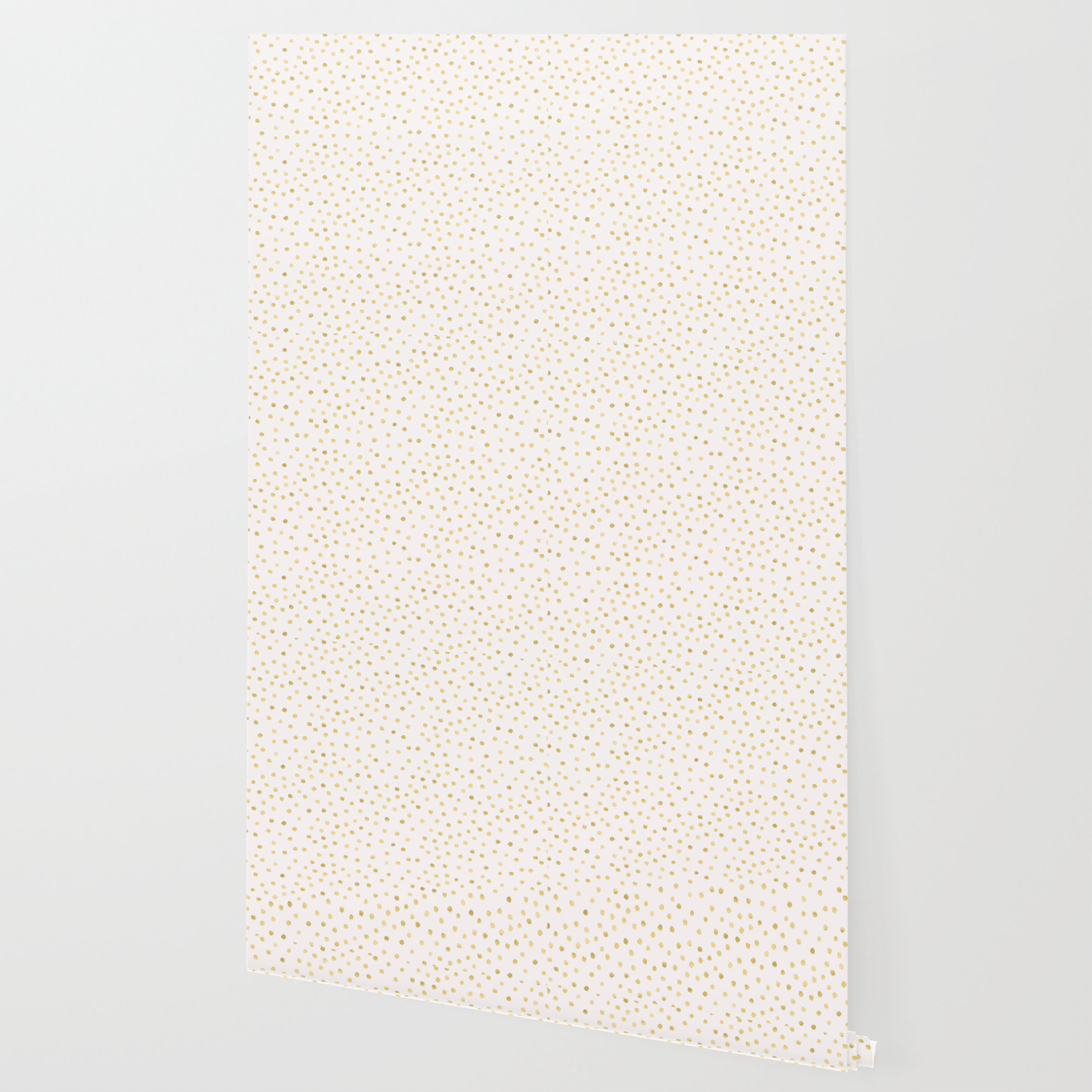 Golden Dots White Wallpaper By Lavieclaire Society6