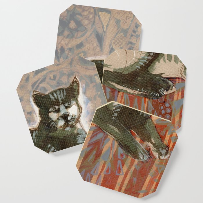 Cat On The Sofa Coaster By Natogomes