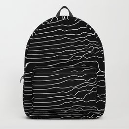 Black Mono Waveform Backpack