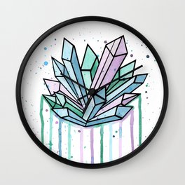 Watercolor Crystal Wall Clock