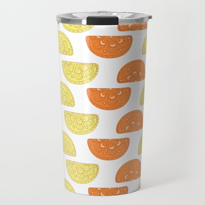 Orange Slices Pattern Travel Mug