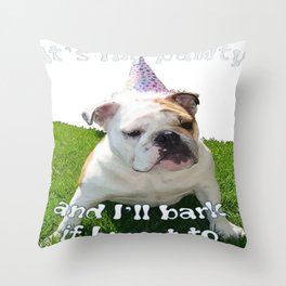 It's My Pawty  Throw Pillow