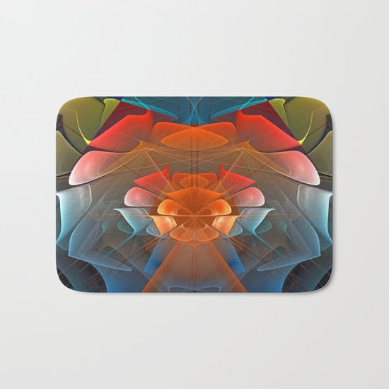Colourful unfolding fantasy abstract Bath Mat