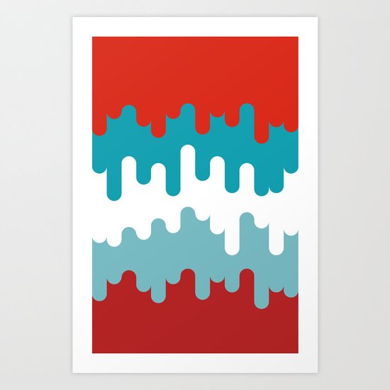 Drips and Drops - Smurf Art Print
