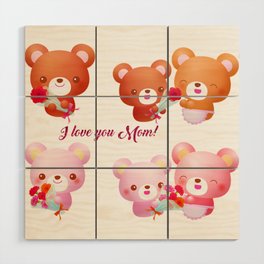 Mother's Day Carnations Wood Wall Art