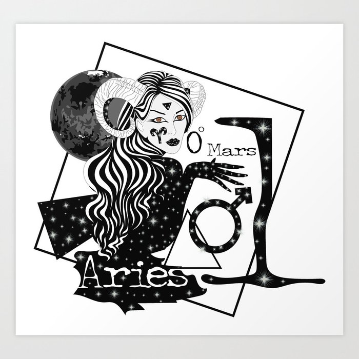 Aries - Zodiac Sign Art Print