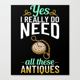 Antique Collector Antiquing Store Yard Sale Canvas Print