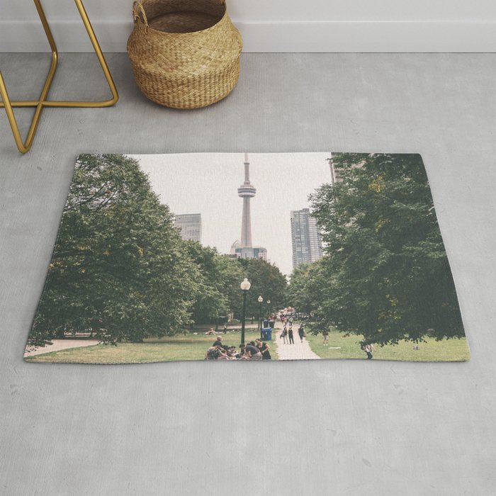 Canada Photography - The CN Tower Seen From A Park Rug