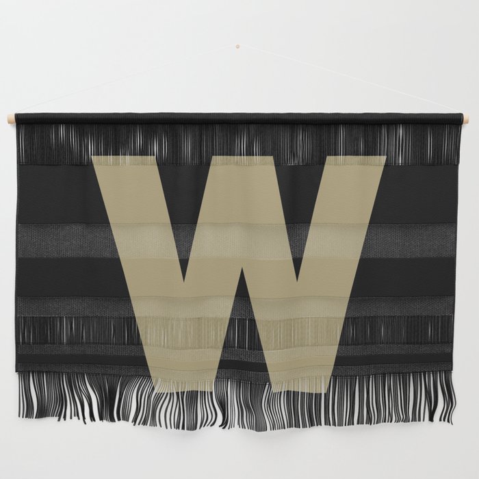 letter W (Sand & Black) Wall Hanging