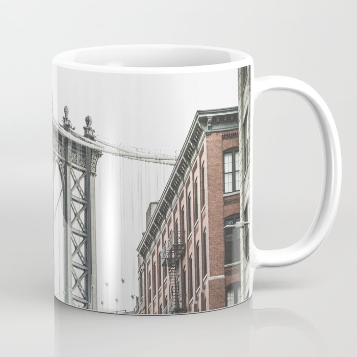 Manhattan bridge from DUMBO, Brooklyn, New York city, Washington Street, Williamsburg photography Coffee Mug