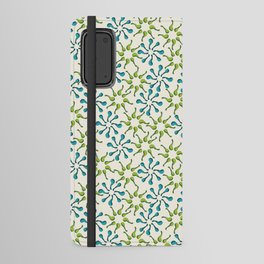 Fireworks blooms blue-green Android Wallet Case