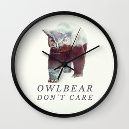 Owlbear (Typography) Wall Clock