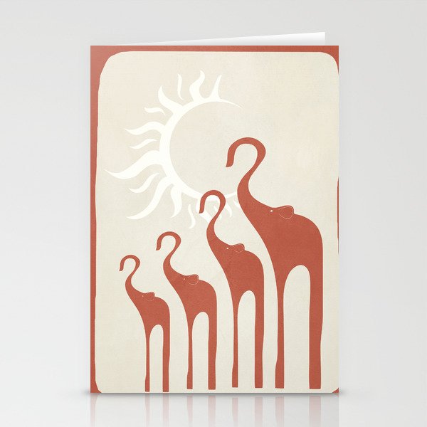 Abstract Elephants 03 Stationery Cards