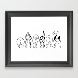 Dog Butts Framed Art Print