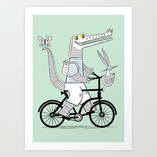 The Crococycle Art Print