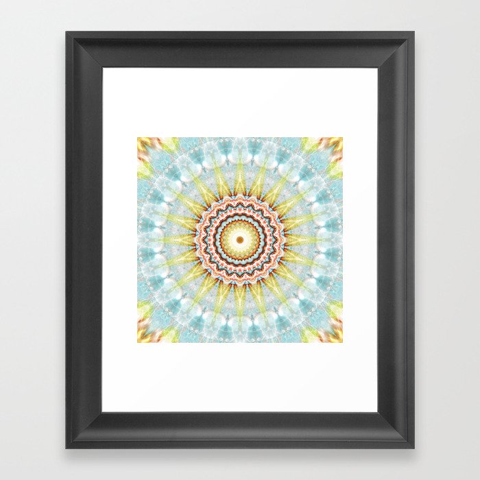 Mandala wintersun Framed Art Print