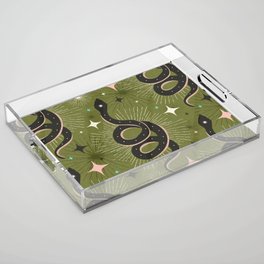 Slither Through The Stars Green Acrylic Tray