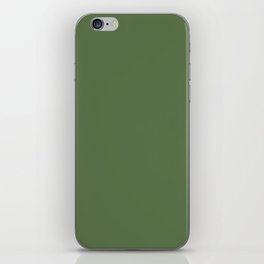 Dark Green Solid Color Pantone Kale 18-0107 TCX Shades of Green Hues iPhone Skin