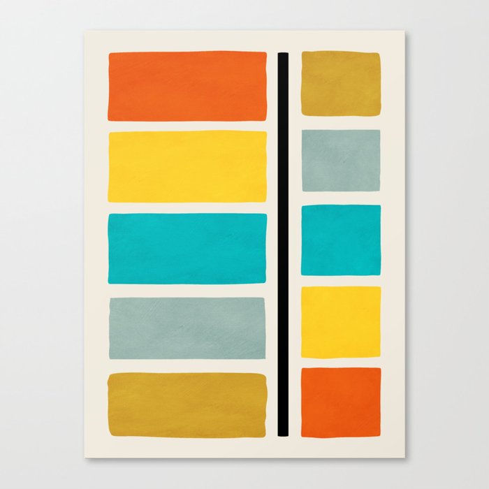 Colorful Minimalist Abstract Bright Colors II Canvas Print