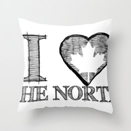 I Heart North Throw Pillow